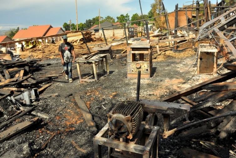 Fire Destroys Furniture Workshops in Buloba, Causing Massive Losses