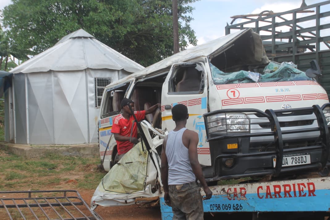 Tragedy as Taxi Overturns Along Sembabule–Kampala Highway